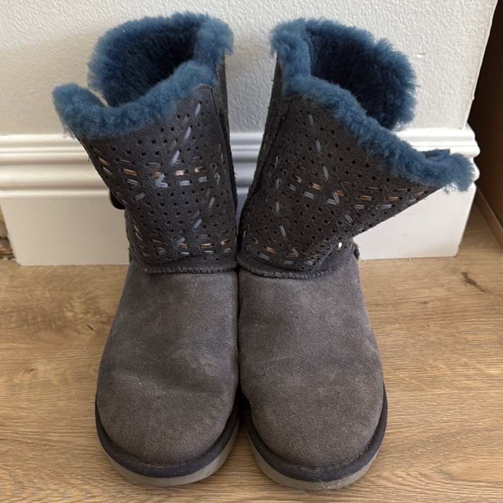 UGG Gray Winter & Rain Boots with Plush Lining